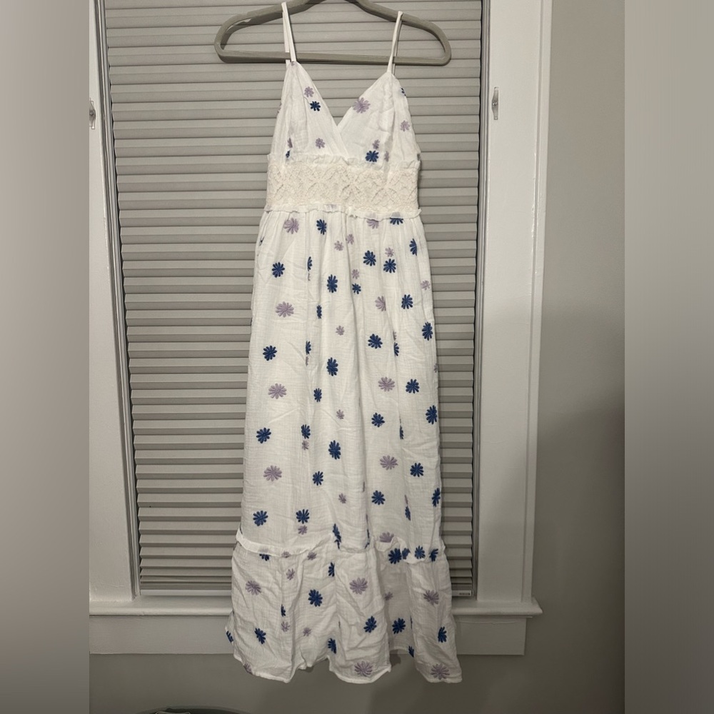 Fate Embroidered Cotton Gauze Maxi Dress